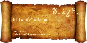 Wild Ádám névjegykártya