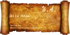 Wild Ádám névjegykártya